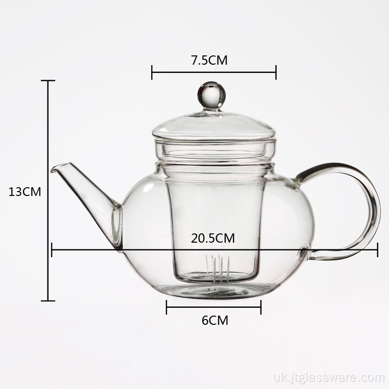 Чайник з вогнетривкого скла для кави і чаю