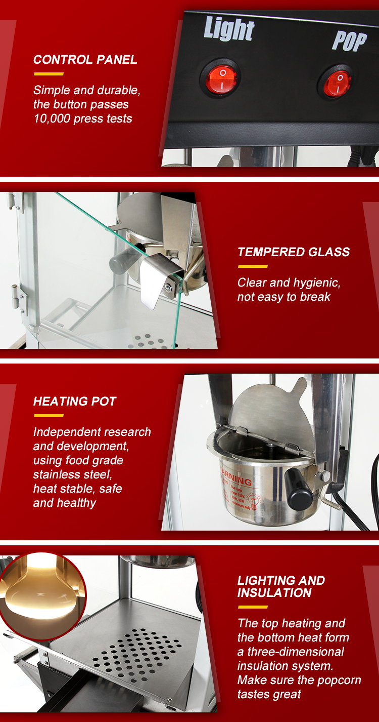 Authentic Automatic Black Pop Corn Popcorn Popper Maker Tabletop 4 Oz Small Kettle Home Popcorn Maker Machine for Sale