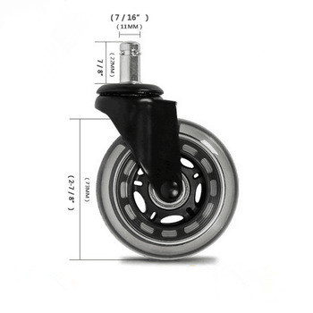 3-inch Transparent Polyurethane Caster Wheel for Rollerblades