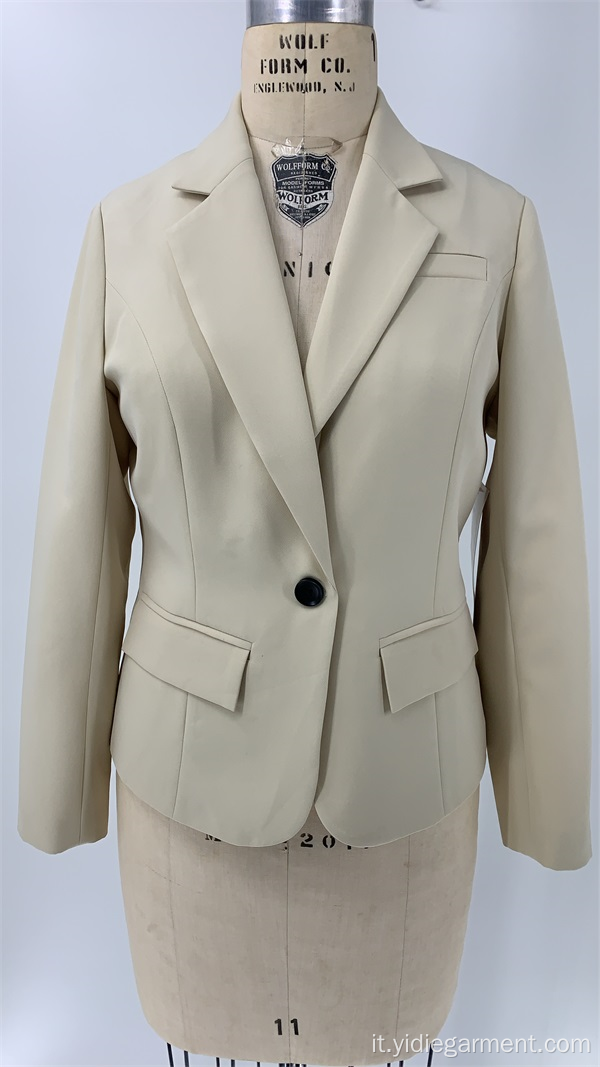 Blazer casual da donna bianco sporco