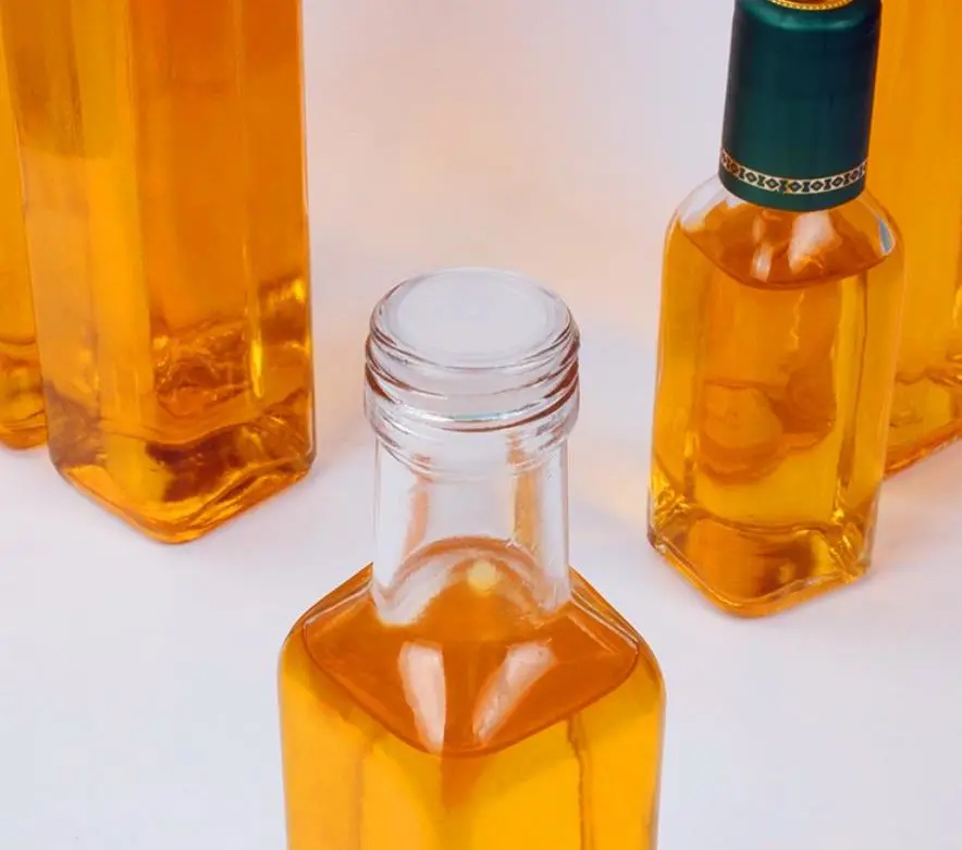 500ml Round Type Glass Beverage Water Bottles Cap/Transparent Bottle/Portable Bottle/Customization Bottle/Oil Bottle