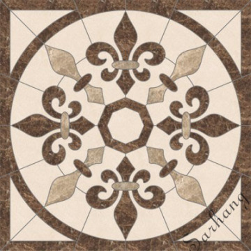 Custom flower design natural stone mosaic waterjet marble medallion