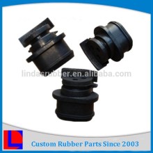 compression molded black rubber hole plugs