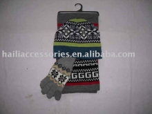 A1104-M Scarf, hat and glove set