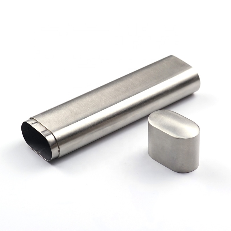 Customized White Screw Cap Metal Aluminum Cigar Tube With Inner Thread