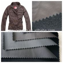 polyester brush pu synthetic leather for down coat