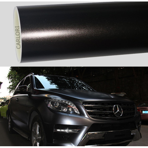 Matte Metallic မှောင်မိုက်သောမီးခိုးရောင်ကားကို Wrap Vinyl