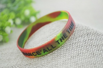 Promotional Embossed Printed Silicone Wristbands