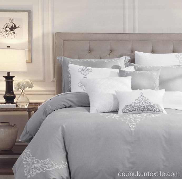 100% hochwertige Quilt-Bettdecken-Bettwäsche-Set Luxus