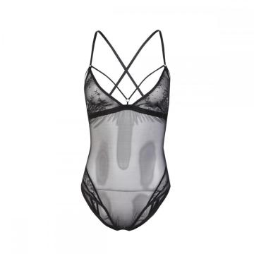 customed Damen transparente Spitzennetz-Teddy-Anzug Dessous