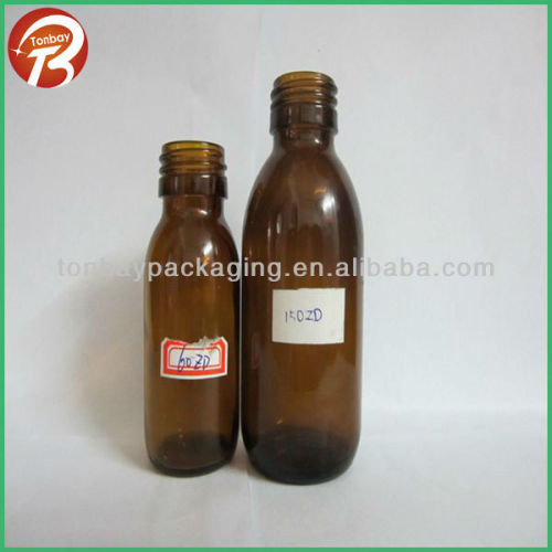 Competitive price amber glass bottle for syrup