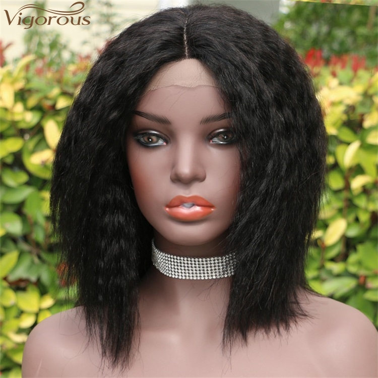 Vigorous 12 Inches Lace Front Human Hair Wigs For Women Pre Plucked With Baby Hair Brazilian 100% Italian Yaki Human Hair Wigs