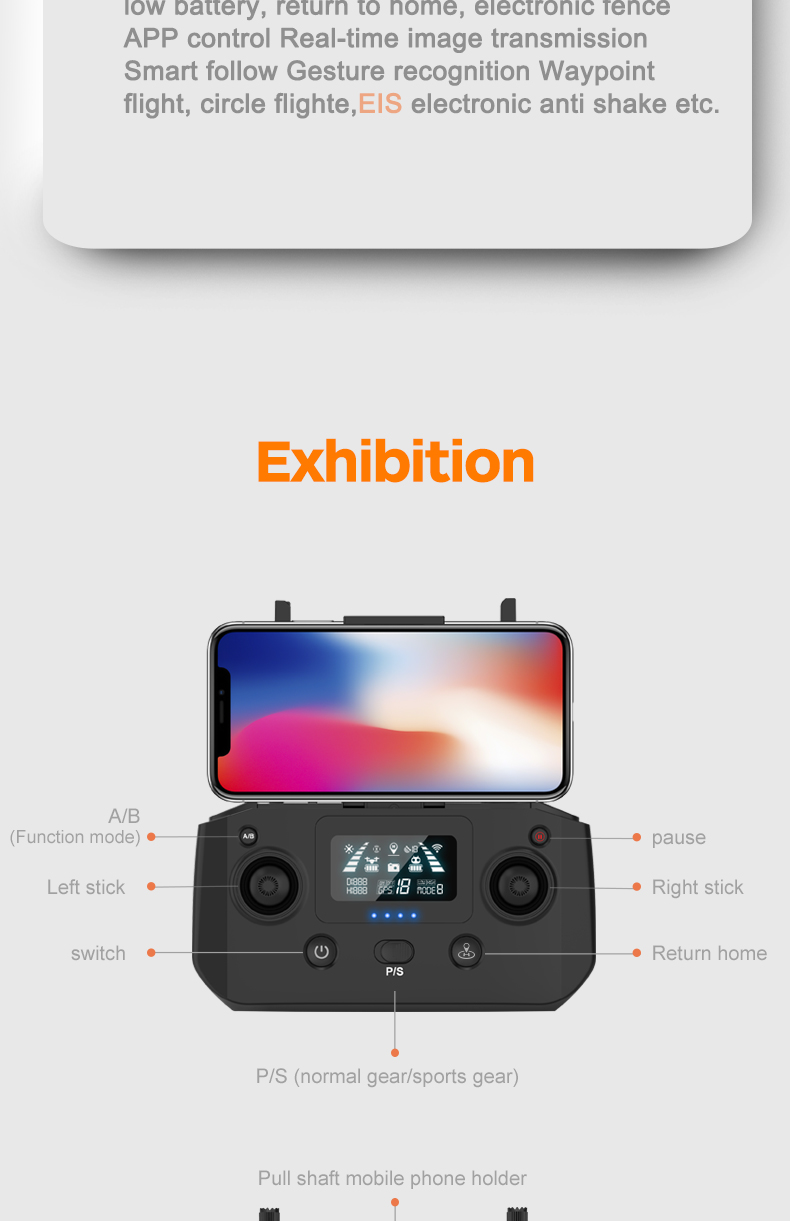 2022 NEW L100 Professional Drone Dual HD Camera EIS Two-Axis Gimbal Camera Helicopter RC Distance 1.2KM Brushless Quadcopter Toy