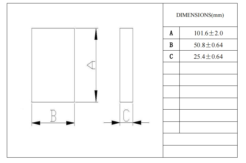 101.6x50.8x25.4 DIMENSIONS 101.6x50.8x25.4 DIMENSIONS