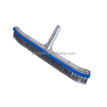 18'/45cm Deluxe Wall Brush with Polished Aluminum Back and Stainless Steel Bristles