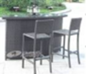 Wicker Dining bar table and chair set