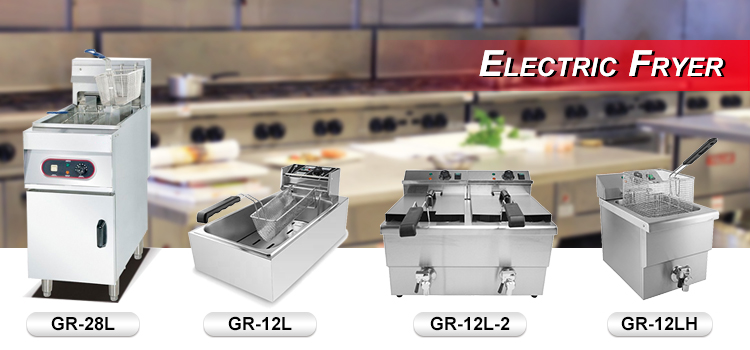 Commercial High Quality Kitchen Restaurant Equipment Stainless Steel Frying Machine Deep Fryer