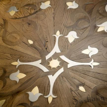 Factory prices chic parquet flooring design marquetry wood inlay