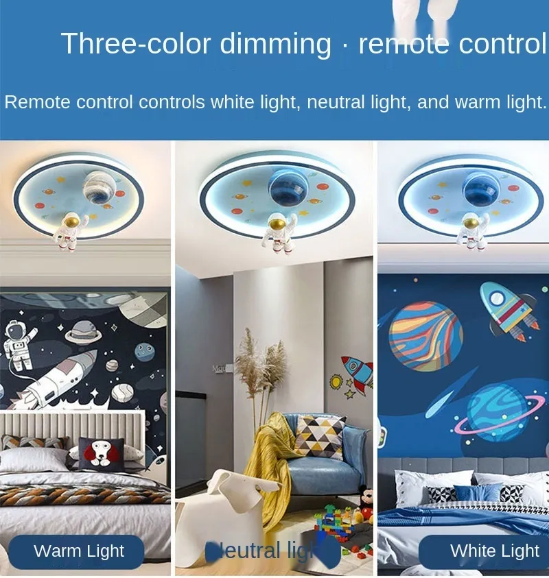 Children′s Room Bedroom LED Ceiling Light Dreamy Astronaut Planet Astronaut