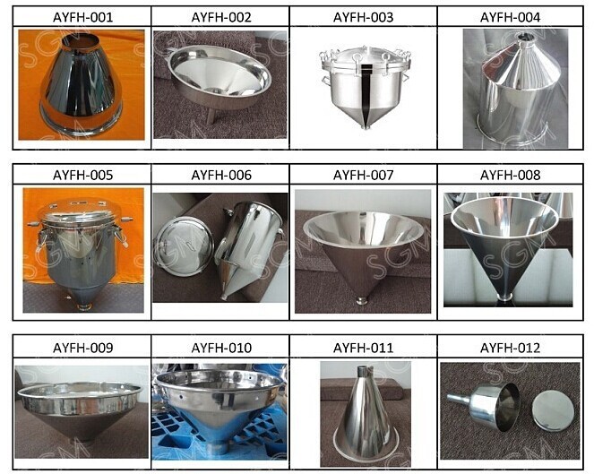 Stainless Steel Conical Filling Machine hopper