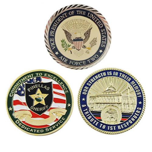 Custom Design Logo US Soft Enamel Challenge Coin