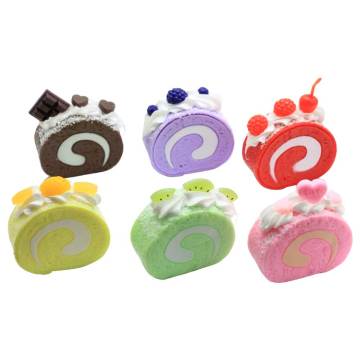 Simulation Cake Roll Fruit Cake Miniature Figurines Resin Craft Photography Props Αξεσουάρ διακόσμησης σπιτιού