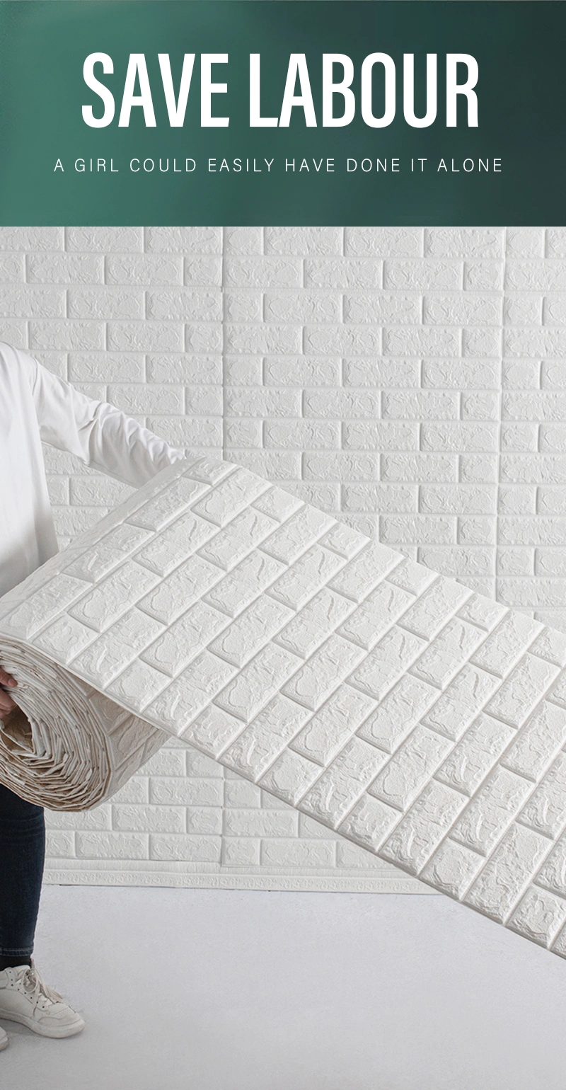 Akadeco Peel and Stick 3D Wall Tiles Waterproof Brick Wallpaper XPE Foam 3D Wall Coating