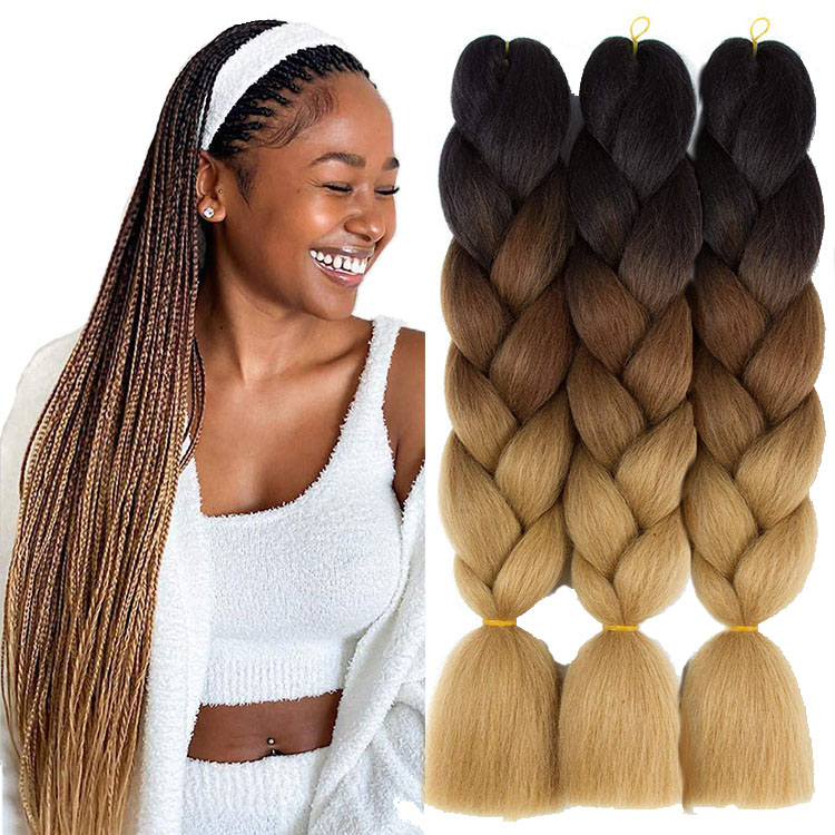 Glowing Jumbo Braiding Hair Extensions Shinny In The Darkness For Halloween Festival Party Cosplay Kids Women Synthetic Braid