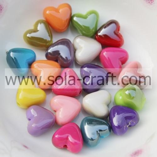 Χονδρική χάντρες 7 * 9 * 10MM Bicolor China Heart Spacer