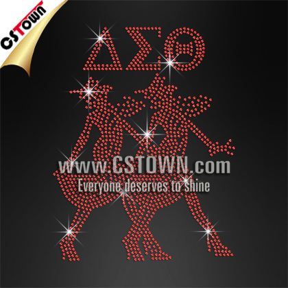 Delta Sigma Theta custom logo rhinestone transfer iron ons design