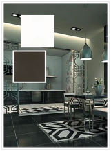 Super white & black double loading porcelain polished floor tile