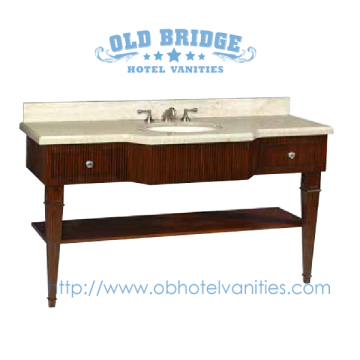 quality hotel vanity top with wooden vanity base