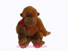 Plush Valentine's Monkey