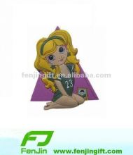 Girl rubber fridge magnet