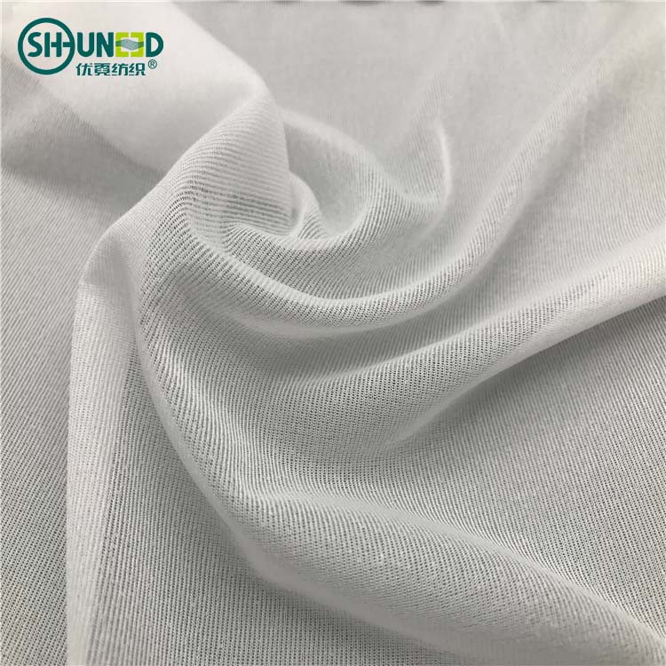 OEKO TEX certificated double dot pa coated circular knitting interfacing woven fusible interlining fabric for stretch garment