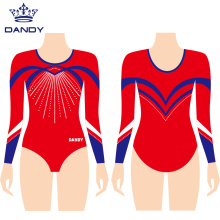 Customized full sleeve gymnastic leotard