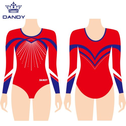 Maillot de gimnasia de manga completa personalizado