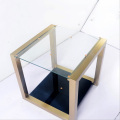 Europees-stijl creatief gehard glas einde tafel