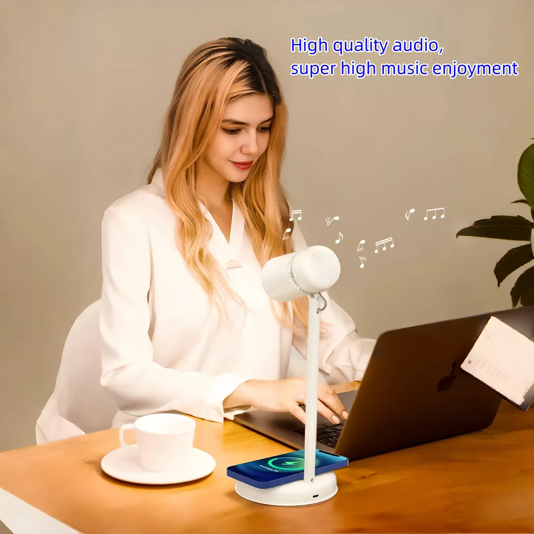 Wireless Charging Speaker Lamp with Bluetooth Speaker LED Table Lamp