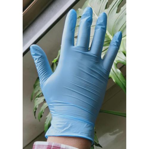 ニトリルパウダーフリーの青い手袋ニトリル手袋