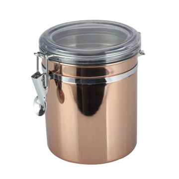 Stainless Steel Airtight Canister with Clear Acrylic Lid