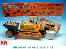 Various toy construction truck