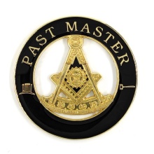 3\" Round Masonic Past Master Metal Auto Emblem: Custom Car Badge for Masons