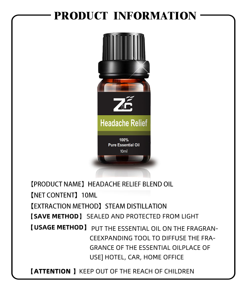 Headache Relief Reduces Stress Blend Compound Essential Oil