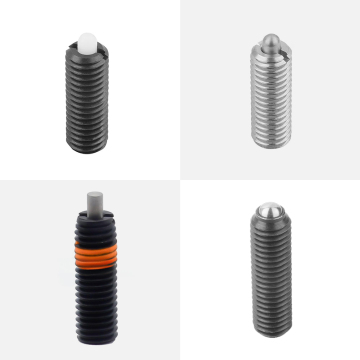 Retractable spring plungers flange and ball plunger screw slotted ball nose spring plungers