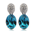Elektrische grote blue diamond drop earrings