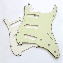 Mint Green Template Thick Middle Layer Parchment Strat Guitar Pickguard