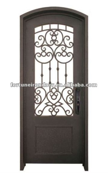 wrought iron single arch Door