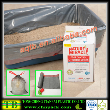 Factory Price ISO9001:2008 Pan Cat Litter Liners with Drawtape