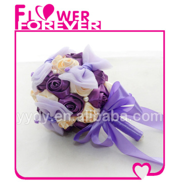 New Products 2014 Yellow Purple Wedding Bouquets